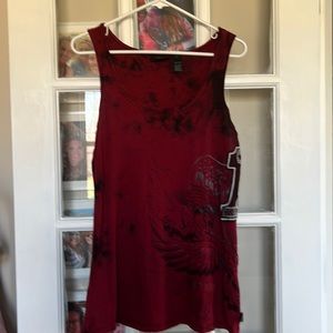Harley Davidson red and black tank XL